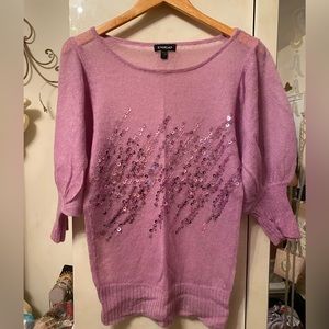 Bebe sweater in lavender pink color size L